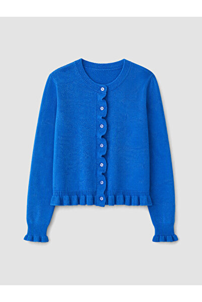 LC Waikiki Ozmarka New Season Navy Blue Crew Neck Women's Knitwear Cardigan