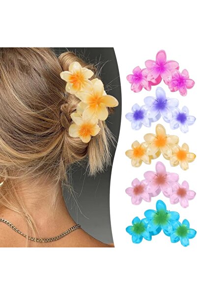 Lonimia 5 Pcs Flower Claw Clips Cute Hair Clips for Women Strong Hold Nonslip...