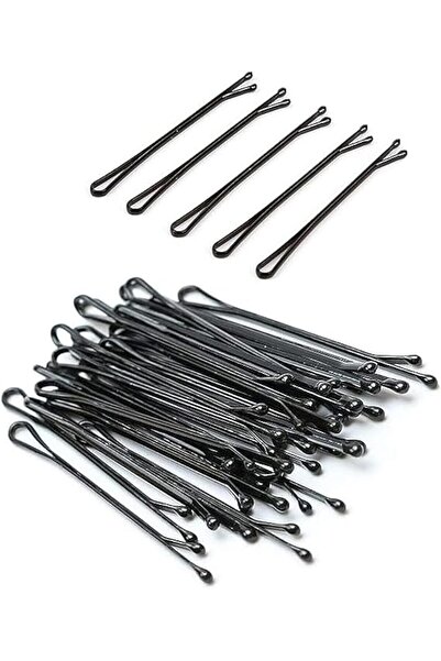 Generic Hair Pins Bobby Pins With Plastic Jar Medium Sized Black Colored Hair...