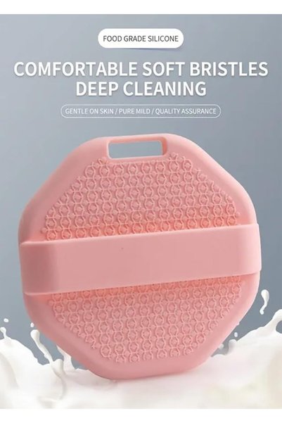 GENERAL Tollhouse Silicone Body Exfoliating Tool - Exfoliating Shower Brush with Non-Slip Handle, Gentle Loofah from