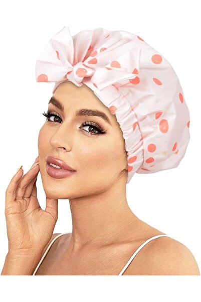 EXCEFORE Luxury Waterproof Shower Cap for Women, Reusable Adjustable Bowknot ...
