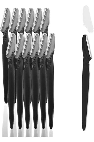 ToolHouse 12 Pcs Eyebrow Trimmer and Face Shaver, with Safety Cover, Face Raz...
