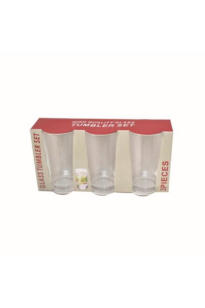 Generic طقم أكواب زجاجية شفافة 3 قطع 256 مل Z9083