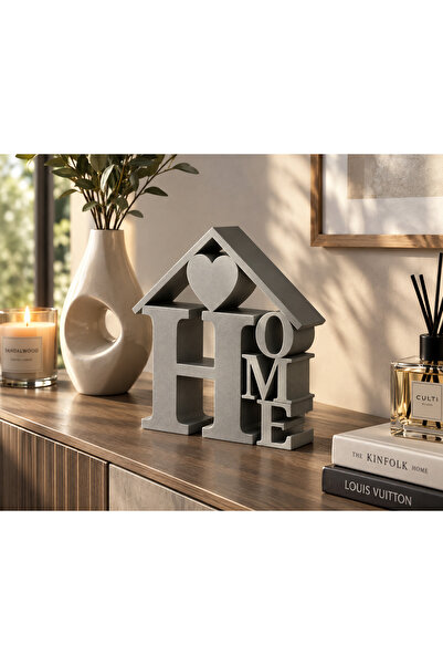 Genel Markalar Home Yazılı Dekoratif Kalpli Biblo