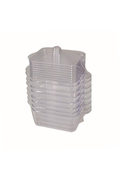 Generic مجموعة صناديق حلويات بلاستيكية شفافة مع غطاء مستطيل، 8 قطع AF-501719