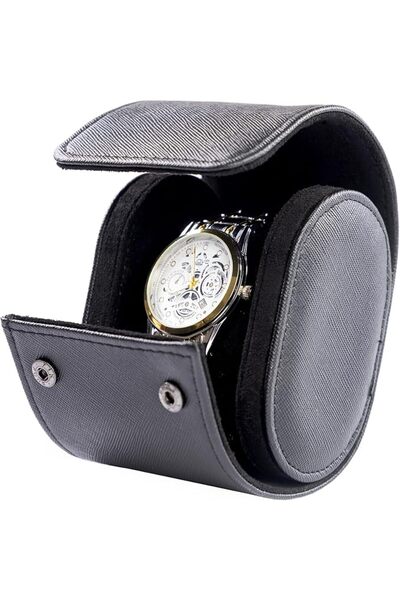 GENERAL Mr.Okay Single Watch Travel Case -Classic Leather Watch Carrying Case...