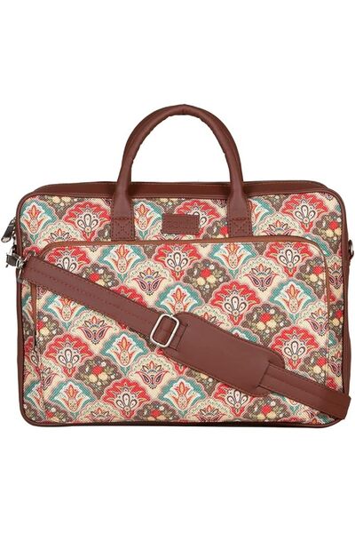 ZOUK Printed Unisex laptop messenger bag for work