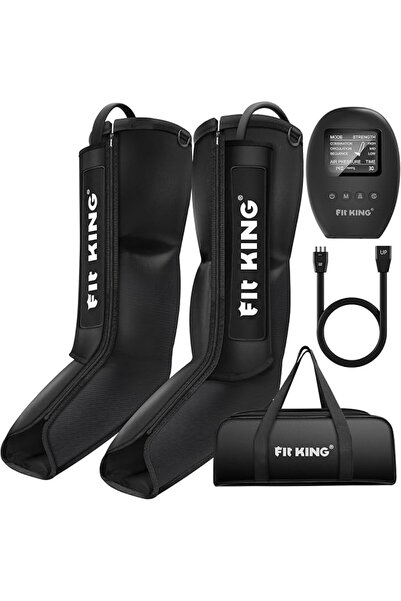 FIT KING أحذية ضغط للساق مع جهاز تدليك للقدم والساق، جهاز تدليك محسن للساق لت...