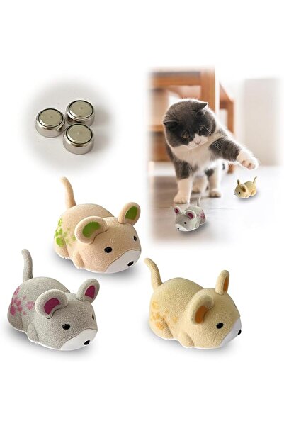 AZONEE 3PC Hamster Teaser Cat Toy - Interactive Escaping Mouse Game for Cats,...