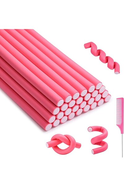 ELECDON 30 Pack Flexible Hair Rollers for No-Heat Curls, 9.5 Inch Soft Foam T...
