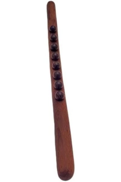 Spa System Natural Wooden Multi-Ball Massage Stick for Back and Neck