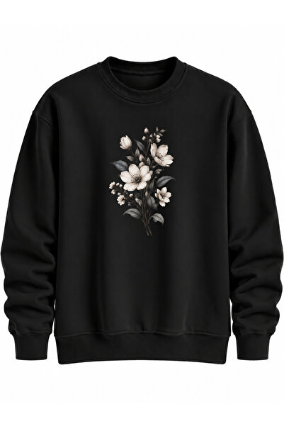 ENB1R MODA Unisex Crew Neck Minimal Patterned Sweatshirt Comfortable Fit Mode...