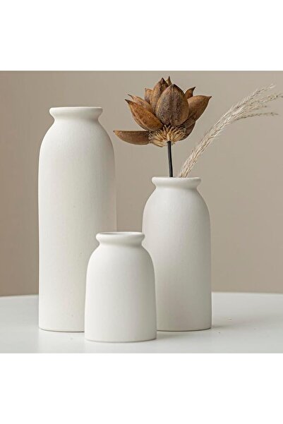 GENERAL Modern Design Ceramic Vase Set of 3, Decorative Vases for Living Room...