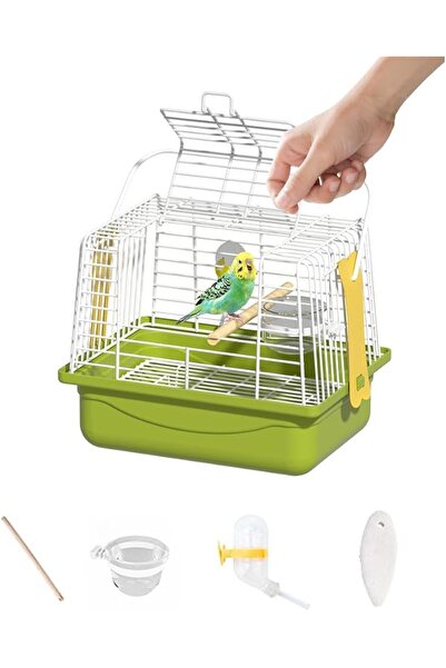 KASTWAVE Travel Bird Cage, Portable Small Animal Carrier with Secure Lock & T...