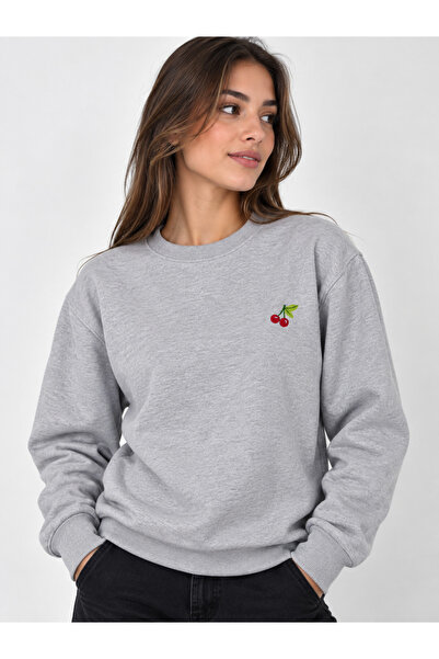ENB1R MODA Unisex Crew Neck Minimal Patterned Sweatshirt Comfortable Fit Mode...