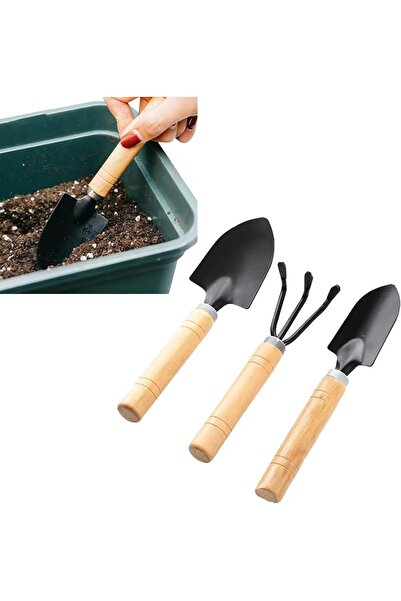 GoodTool Gardening Hand Shovel Set, Wooden Handle, Digging Shovel, Suitable F...