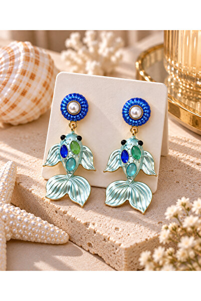 Bluw Jewelry Koi Eclat Stone Detailed Dangle Earrings