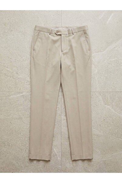 Genel Markalar Slim Fit Krem Erkek Kumaş Pantolon - Klasik & Modern Kesim