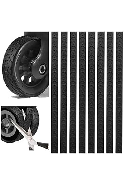 Bukela 8 Pcs Silicone Luggage Wheel Covers, Noise Reduction Shock Absorbing P...