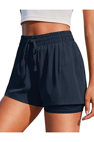 GENERAL PINSPARK Athletic Shorts for Women 2 in 1 Workout Shorts High Waisted...