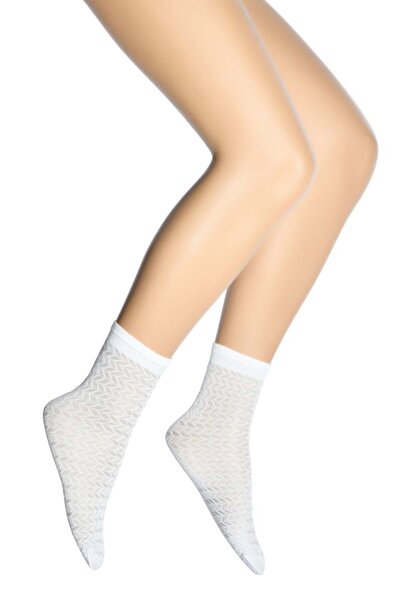 Dore Çorap Women's Spike Patterned Micro Socks - White