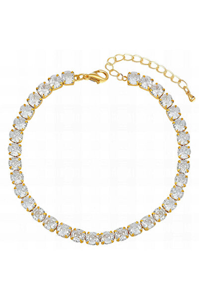 Generic Brand Aurelia Tennis Bracelet - 18K Gold-Plated, Waterproof & Hypoall...