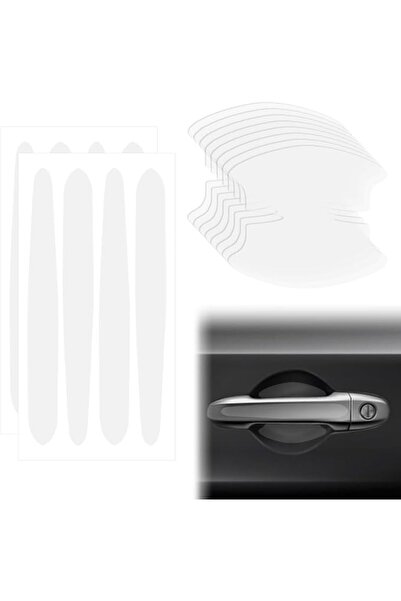 GENERAL 16pcs Universal Transparent Car Door Handle Protector Sticker for Rec...