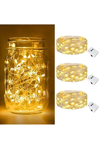 Tazweeq 3 Pack LED Fairy Lights Battery Operated, 3 Modes, 6.5ft 3 Led Mini T...