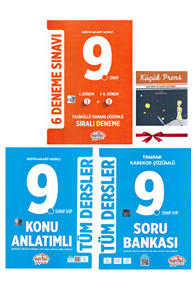 Editör Yayınevi 2027 Editör 9.Sınıf Tüm Dersler Türkiye Yüzyılı Maarif Modeli...