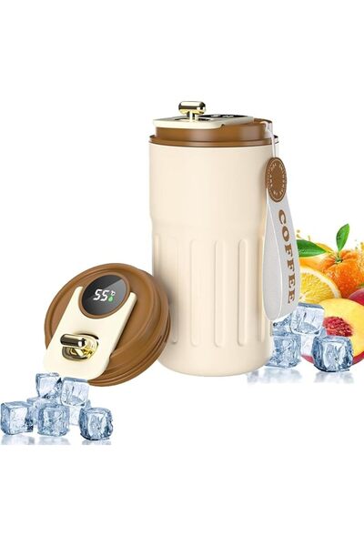 DORAIMI123 Smart Coffee Mug with Temperature Display Screen and Cup Brush, 15...