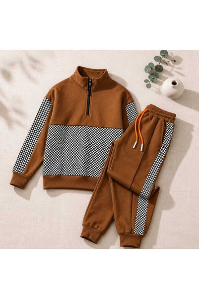 Afacan Girls' and Boys' 2-Yarn Compact Combed Cotton Oversize Segmented Sweat...