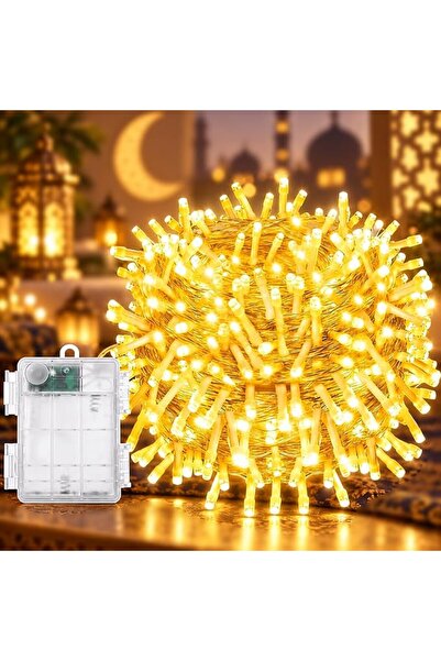 Yoawllty زينة رمضان للمنزل، سلسلة أضواء رمضان بطول 49 قدمًا و150 مصباح LED لل...