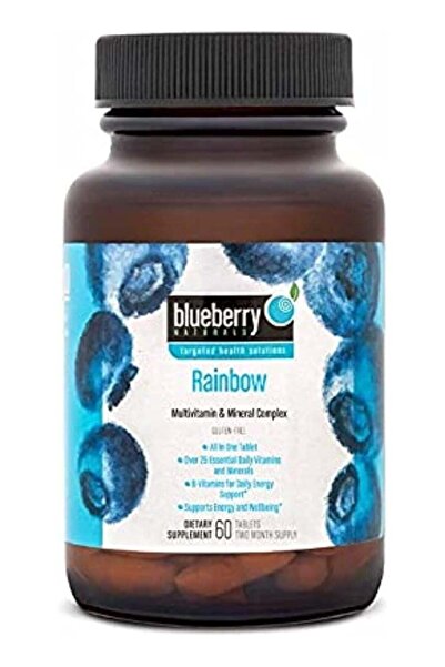Blueberry Naturals Rainbow Multivitamin & Mineral Tablets, 60-Count