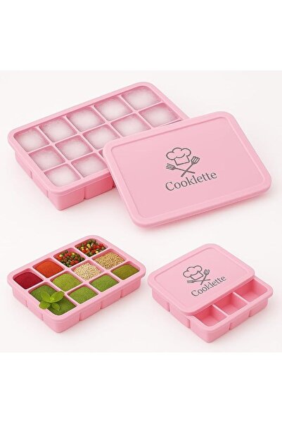 GENERAL Ice Cube Tray with Lid – 15- Ice Cube for Iced Coffee & Home Use قوال...
