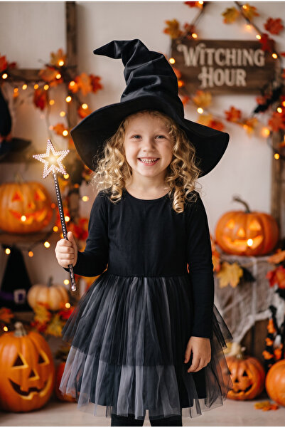 zühre balaban Girl Child Halloween Witch Costume Hat