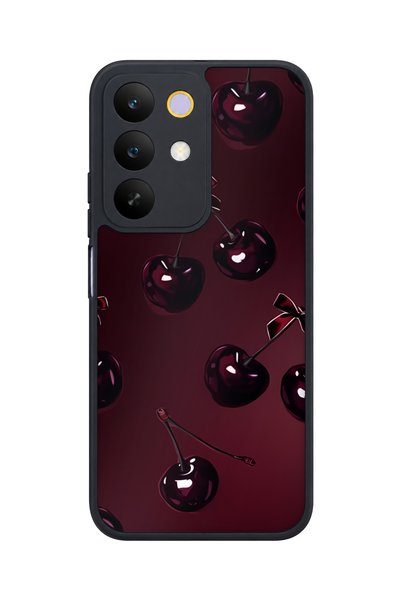 realme C85 5g Compatible Dark Cherry Patterned Camera Protected Shockproof Case