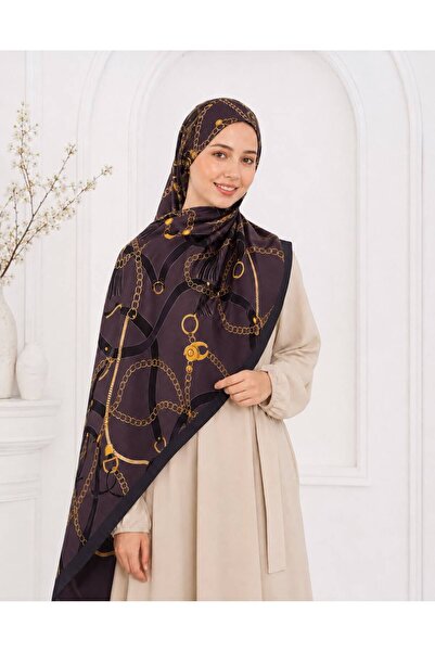 Dimoi Kids Women's Chain Patterned Shawl Hijab Daily Stylish Patterned Comfor...