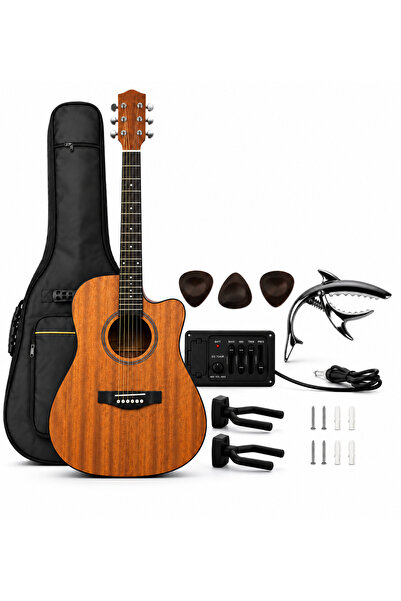 MegArya Cutaway Acoustic Guitar 6 String with Separate EQ Control System, Gig...