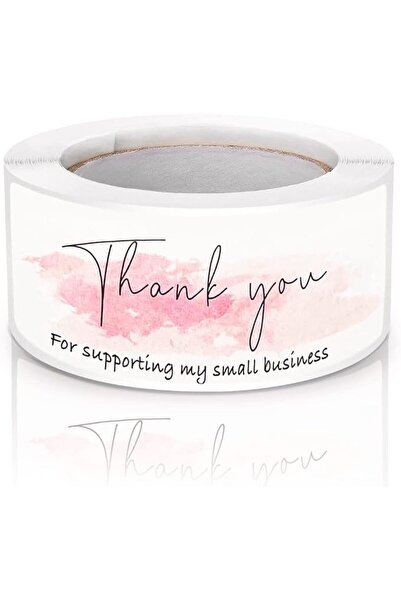 ASKIND Thank You Stickers Roll, 3 x 1 Inch Self Adhesive Rectangler Labels, W...