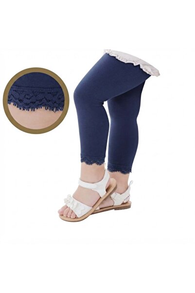 Dore Çorap Baby Ankle Lace Cotton Tights Socks - Navy Blue