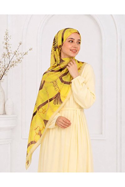 Dimoi Kids Women's Chain Patterned Shawl Hijab Daily Stylish Patterned Comfor...
