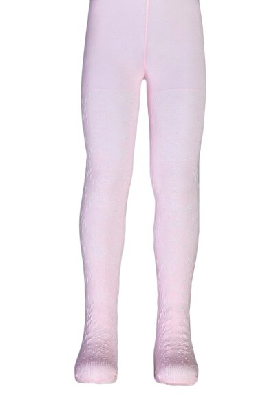Dore Çorap Girl's Zeynep Patterned Cotton Pantyhose - Pink