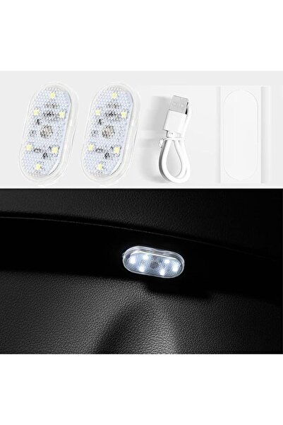 KASTWAVE أضواء LED داخلية للسيارة، أضواء LED صغيرة محمولة تعمل باللمس مع 6 مص...
