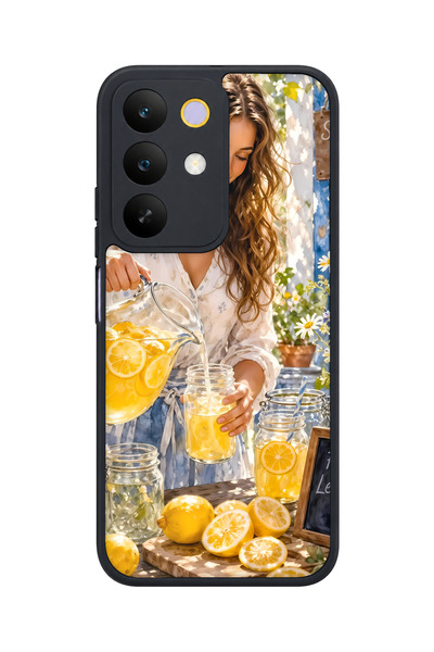 realme حافظة مقاومة للصدمات متوافقة مع كاميرا C85 5G بنمط عصير الليمون