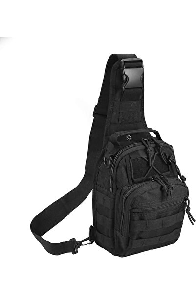 bolivia's Sling Backpack, Black Outdoor Shoulder Chest Pack, Ideal for Travel...