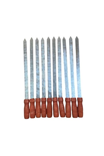 mobilreyon 12 Adet Ahşap Saplı Adana Kıyma Şiş , Kebap Şiş , boy : 55 cm - Eni : 1.6 cm
