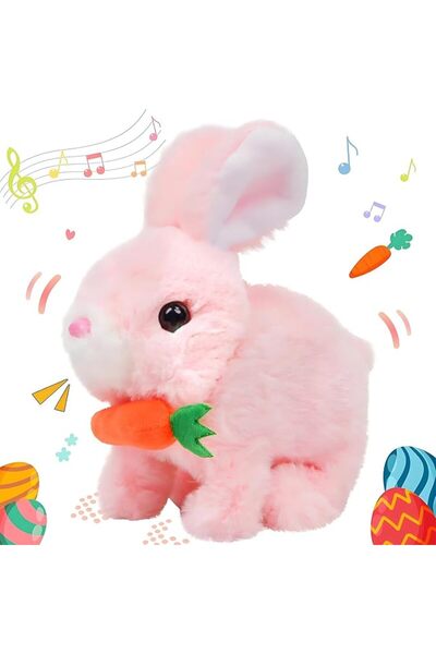 LeQQ Interactive Electronic Pet, Hopping Rabbit Plush Bunny Toy with Sounds M...
