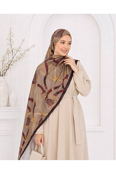Dimoi Kids Women's Chain Patterned Shawl Hijab Daily Stylish Patterned Comfor...