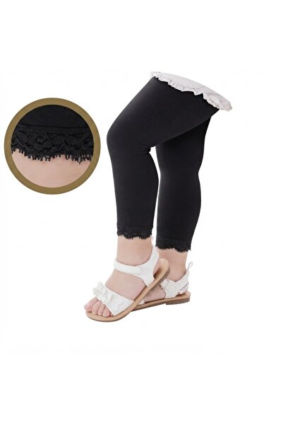 Dore Çorap Baby Ankle Lace Cotton Tights Socks - Black
