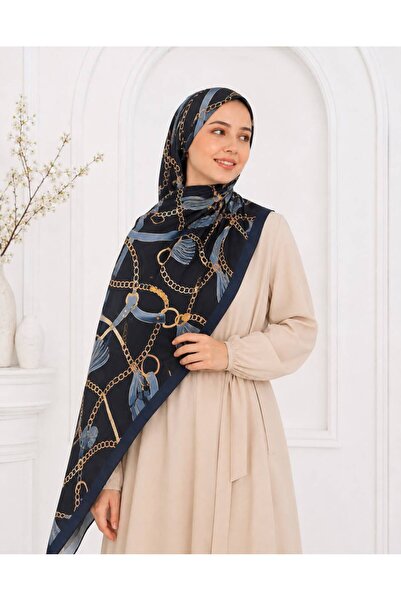 Dimoi Kids Women's Chain Patterned Shawl Hijab Daily Stylish Patterned Comfor...